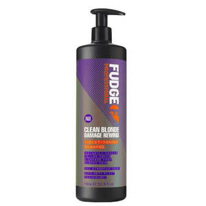 Fudge Clean Blonde Damage Rewind Violet Toning Shampoo 1 Litre