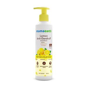 Dandruff: Mamaearth Lemon Anti-Dandruff Shampoo with Lemon & Ginger for up to 100% Dandruff & Itch-free Scalp- 250ml