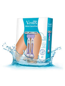 Mens: Gillette - Venus Women Bikini Sensitive Dermatologically Tested Pain-Free Hair Removal Razor Pack of 2