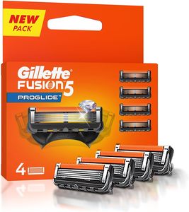 Mens: Gillette - Fusion Proglide Manual Shaving Razor Blades for men pack of 4