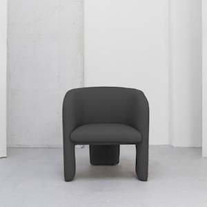 Armchairs: Marlo Armchair - Charcoal + Leather