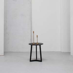 Teri Side Table Round - Small / Black + Oak