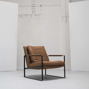 Apartment: Leman Armchair - Tan + Leather