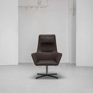 Apartment: Qing Swivel Chair + Footstool - Tobacco