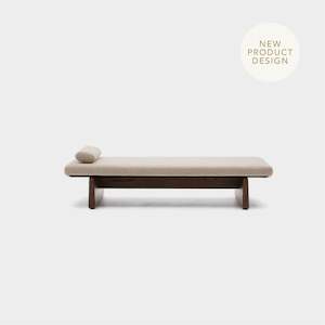 New: Topaz Daybed - Biege + Walnut Stain