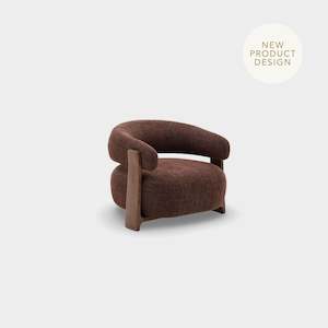 New: Granite Armchair - Walnut Stain + Brown