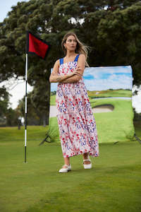 Womens Clothing: Ziggy Frill Zag Dress - Squiggle Bloom COMING SOON