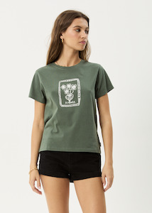 Womens Clothing: Afends Maisie Recycled Regular T Shirt - Sycamore