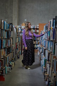 Womens Tops Tees: Mock Neck Long Sleeve Berry WAS $139 NOW