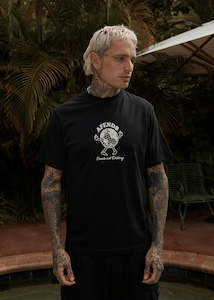 Global Retro Fit T Shirt- Black Was $80 Now