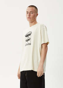 Mens Tees: Cloudy Boxy Fit Tee- Limestone Was $70 Now