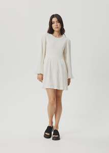 Focus Hemp Seersucker Mini Dress - White Was $135 Now