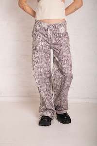 Bite Croc Print Release Jeans