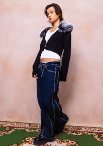 Womens Pants: Wacko Jeans - Dark Blue - Last Sizes Was $200 Now