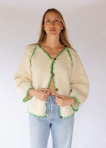 Handknitted Heidelburg Cardigan - Snow WAS $199.90 NOW