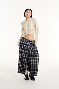 Womens Sweats Knits: Slip Knit Asymmetric Cable Knit - Ecru Was $149.00 Now