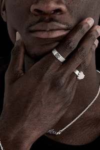 Mens Jewellery: Stolen Girlfriends Club Snake Band Skinny - Silver