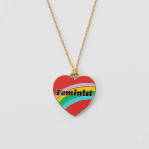 Necklaces: Feminist Heart Pendant