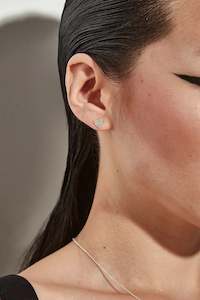 Earrings: Stolen Girlfriends Club Heart Earrings - Silver