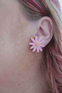 Remi Statement Stud Earring - Pink/Orange