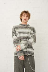 Jumble Spacedye Stripe Knit Jumper - Grey Was $269 Now