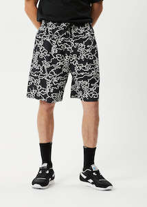 Mens Shorts: Script - Organic Swim Shorts - Black