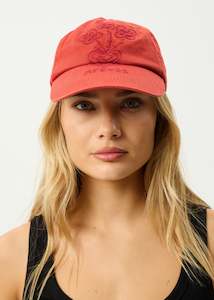 Afends Maisie Recycled Panelled Cap - Red Rum