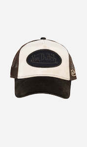 Velvet Patch Trucker Hat - Taupe/Brown