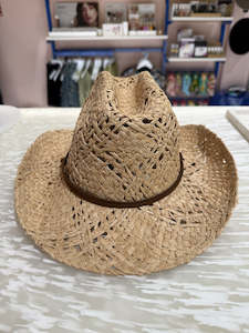 Sun Hats: Open Weave Straw Cowboy Hat