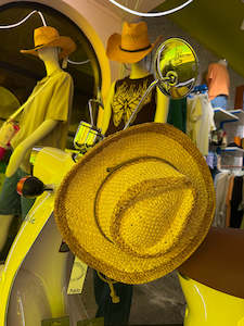 Sun Hats: Two Tone Western Straw Hat