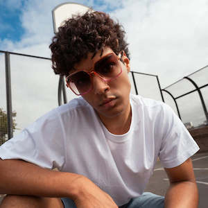 Being Yours Sunglasses - Pink Purple Ombre Gradient Brown