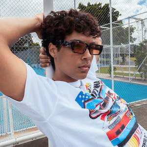 Sunglasses: Oddity Sunglasses  - Black Marble Pink