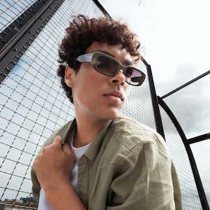 Sunglasses: Creeper Sunglasses - Olive Gradient Smoke