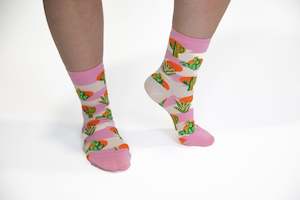 Womens Socks - Cactus Sunset