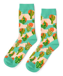 Mens Socks - Cactus Sunset