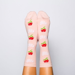 Socks: Womens Socks - Fuck Off Rose