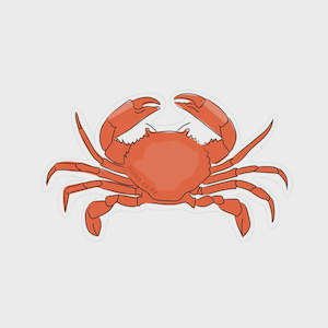 Stationery: Fun Sticker - Orange Crab