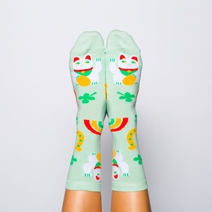 Womens Socks: Womens Socks - Lucky Cat
