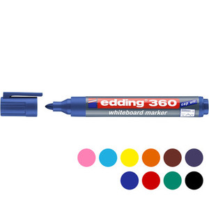 edding 360 whiteboard marker, bullet tip each