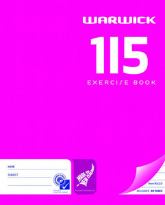 Products: 1i5 warwick exercise book