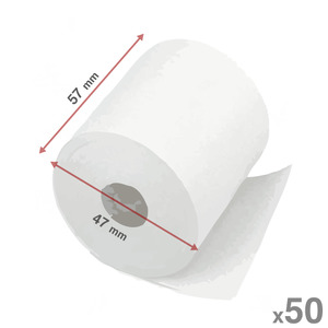 50 Pack Thermal Rolls (57mm x 47mm)