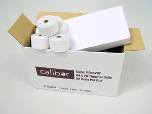 Products: Calibor Thermal Rolls 44mm x 76mm 50 rolls a box