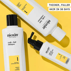 Nioxin SCALP + HAIR THICKENING SYSTEM 1 TRIAL KIT - 150+150+50ML