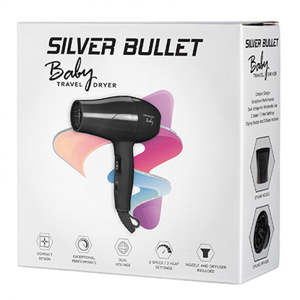 Silver Bullet Travel: Silver Bullet METALLIC BABY BLACK DRYER