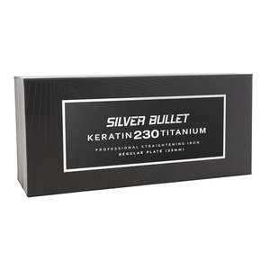 Silver Bullet Straightening Irons: Silver Bullet KERATIN 230 SILVER TITANIUM WIDE PLATE