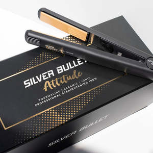 Silver Bullet Straightening Irons: Silver Bullet ATTITUDE CERAMIC/TOURMALINE BLACK