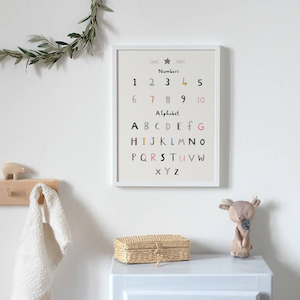 Wall poster: Kids Numbers & Alphabet Wall Poster