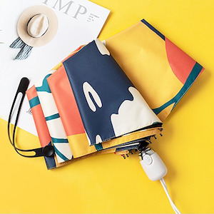 Outdoor: Floral Automatic Umbrella with UV Protection