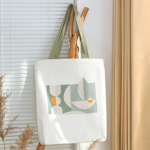 Eco Friendly: Soft Geometry Canvas Tote Bag