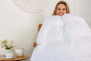Hungarian Goose Down: 50% Hungarian Goose Down Winter Weight Comforter - New Zealand Made